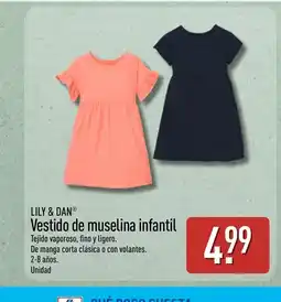 ALDI LILY & DAN Vestido de muselina infantil oferta