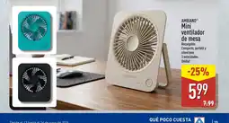 ALDI AMBIANO Mini ventilador de mesa oferta