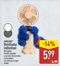 ALDI AMBIANO Ventilador individual oferta