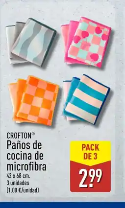 ALDI CROFTON Paños de cocina de microfibra oferta