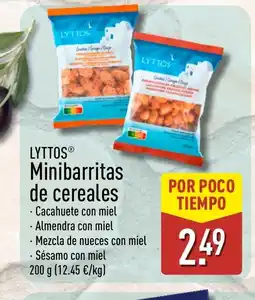 ALDI LYTTOS Minibarritas de cereales oferta