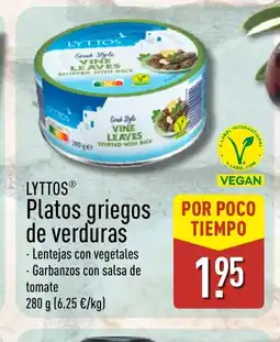 ALDI LYTTOS Platos griegos de verduras oferta
