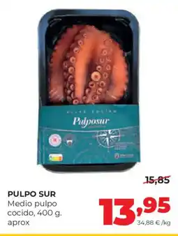 Alimerka PULPO SUR Medio pulpo cocido oferta