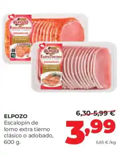 Alimerka ELPOZO Escalopín de lomo extra tierno clásico o adobado oferta