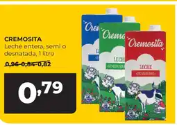 Alimerka CREMOSITA Leche entera, semi o desnatada oferta