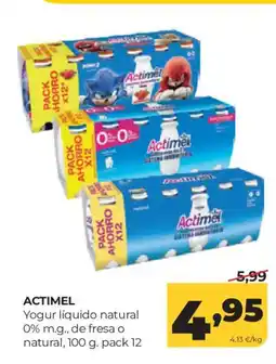 Alimerka ACTIMEL Yogur líquido natural 0% m.g., natural oferta