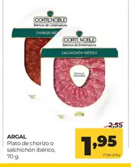 Alimerka ARGAL Plato de chorizo o salchichón ibérico oferta