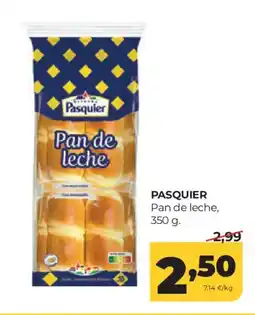 Alimerka PASQUIER Pan de leche oferta