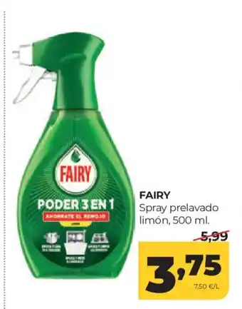 Alimerka FAIRY Spray prelavado limón oferta