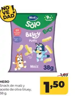 Alimerka HERO Snack de maíz y aceite de oliva bluey oferta