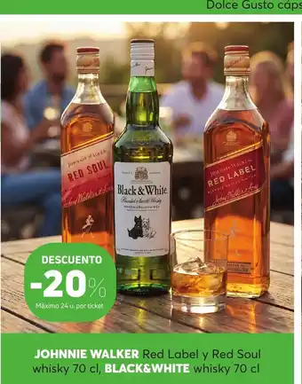 JOHNNIE WALKER Red Label y Red Soul whisky