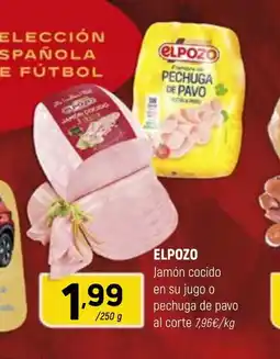 Coviran ELPOZO Jamón cocido en su jugo o pechuga de pavo oferta