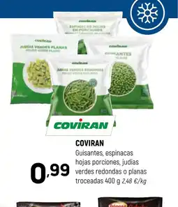 Coviran COVIRAN Guisantes, espinacas hojas porciones, judías verdes redondas o planas troceadas oferta