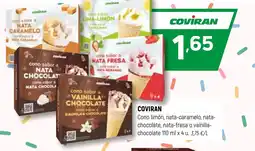 Coviran COVIRAN Cono limón, nata-caramelo, nata- chocolate, nata-fresa o vainilla- chocolate oferta