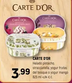 Coviran CARTE D'OR Helado pistacho, stracciatella, yogur frutas del bosque o yogur mango oferta