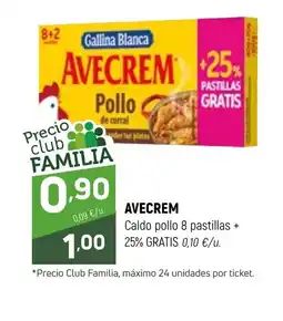 Coviran AVECREM Caldo pollo 8 pastillas oferta