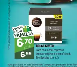 Coviran DOLCE GUSTO Café con leche, espresso intenso original o descafeinado 30 cápsulas oferta