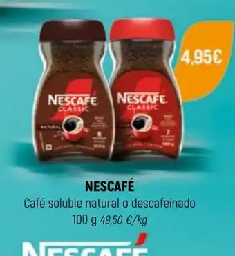 Coviran NESCAFÉ Café soluble natural o descafeinado oferta