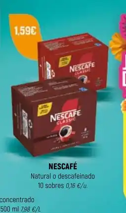 Coviran NESCAFÉ Natural o descafeinado 10 sobres oferta