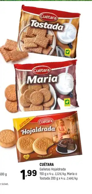 CUÉTARA Galletas Hojaldrada