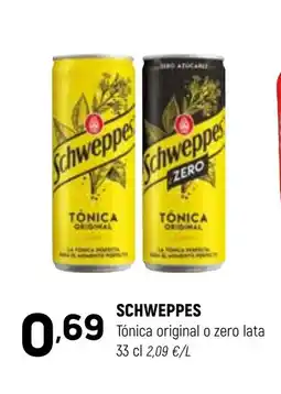 Coviran SCHWEPPES Tónica original o zero lata oferta