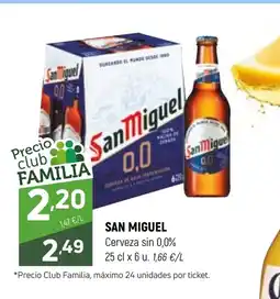 Coviran SAN MIGUEL Cerveza sin 0,0% oferta