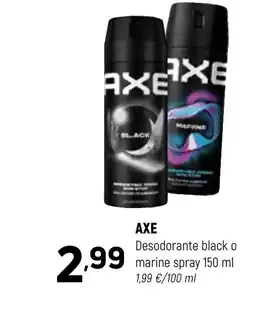 Coviran AXE Desodorante black o marine spray oferta