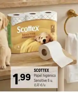 Coviran SCOTTEX Papel higiénico Sensitive oferta
