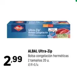 Coviran ALBAL Ultra-Zip Bolsa congelación herméticas 2 tamaños 20 u. oferta
