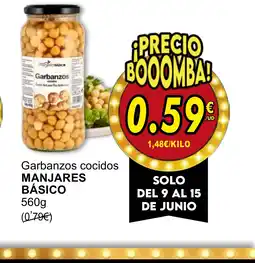 SPAR MANJARES BÁSICO Garbanzos cocidos oferta