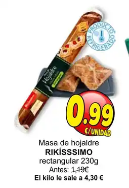 SPAR RIKÍSSSIMO Masa de hojaldre rectangular oferta