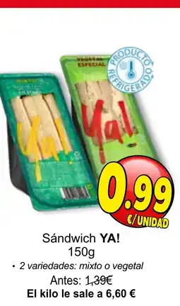 SPAR YA! Sándwich oferta