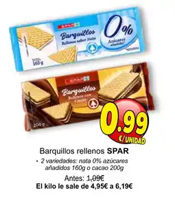 SPAR SPAR Barquillos rellenos oferta