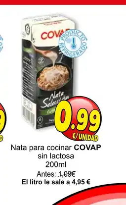 SPAR COVAP Nata para cocinar sin lactosa oferta