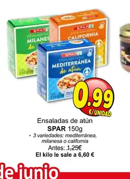SPAR SPAR Ensaladas de atún oferta