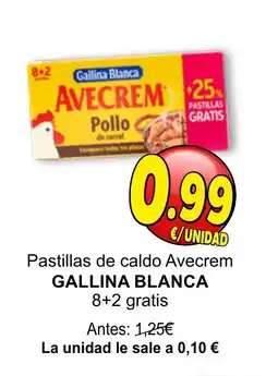SPAR GALLINA BLANCA Pastillas de caldo Avecrem oferta
