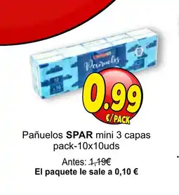 SPAR SPAR Pañuelos mini 3 capas oferta