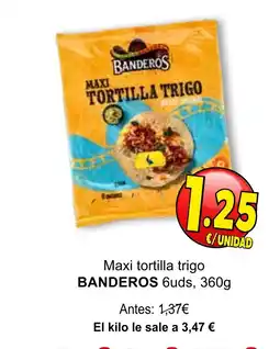 SPAR BANDEROS Maxi tortilla trigo oferta