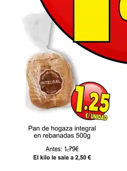 SPAR Pan de hogaza integral en rebanadas oferta