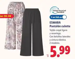 Lidl ESMARA Pantalón culotte oferta