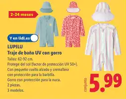 Lidl LUPILU Traje de baño UV con gorro oferta