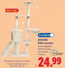 Lidl ZOOFARI Árbol rascador oferta