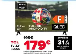Carrefour TCL Tv 32" 32s5k oferta