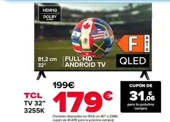 TCL Tv 32" 32s5k