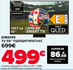 Carrefour SAMSUNG Tv 55" tq55qn74fatxxc oferta