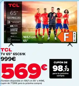 Carrefour TCL Tv 65" 65C61K oferta