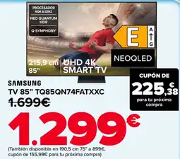 Carrefour SAMSUNG Tv 85" tq85qn74fatxxc oferta