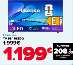Carrefour HISENSE Tv 98" 98e7q oferta