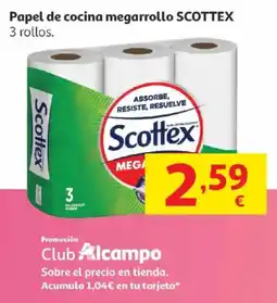 Alcampo Scottex Papel de cocina megarrollo oferta