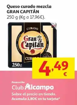 Alcampo Gran Capitán Queso curado mezcla oferta